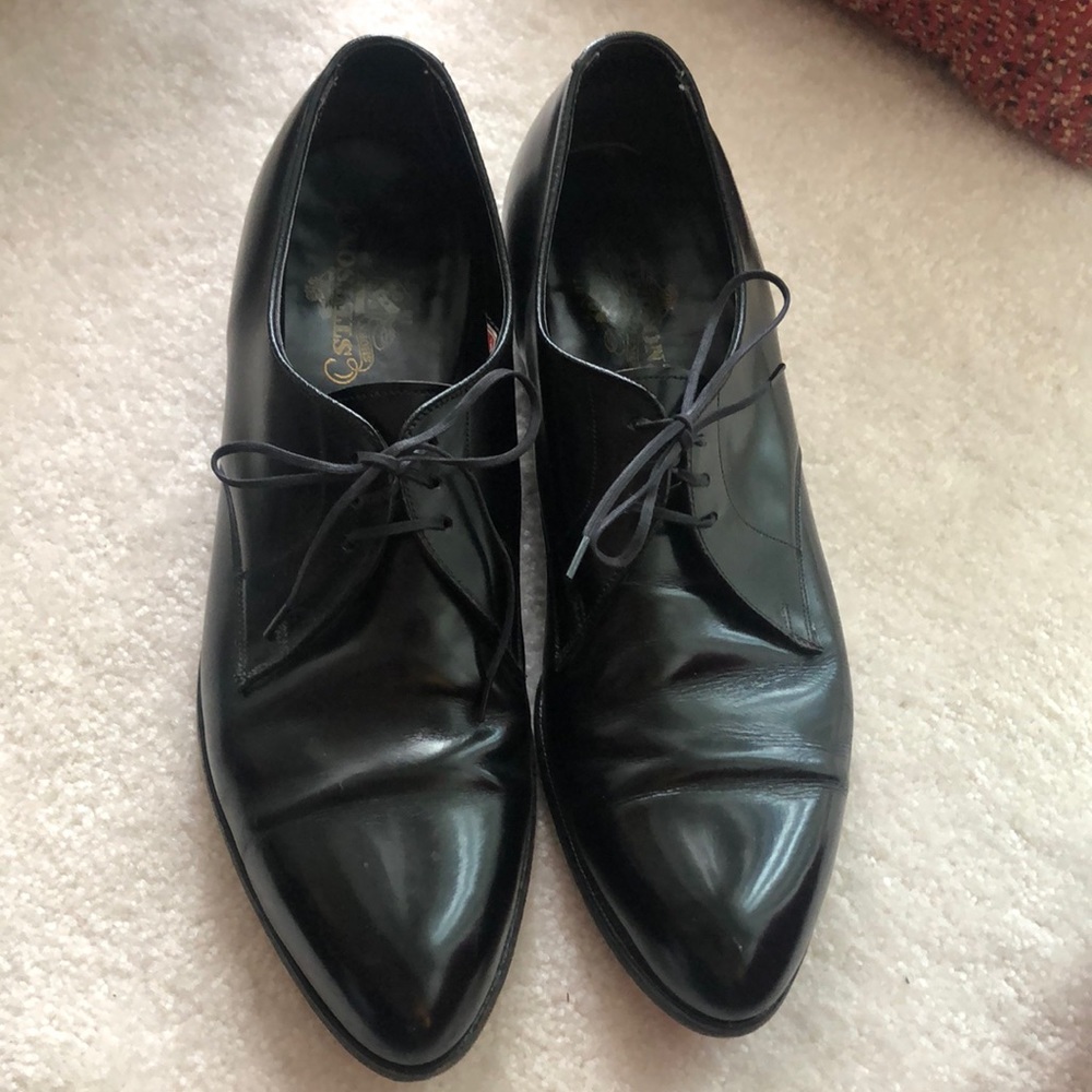 Stetson men’s leather, lace up, dress loafers. Size 9.5. Black.